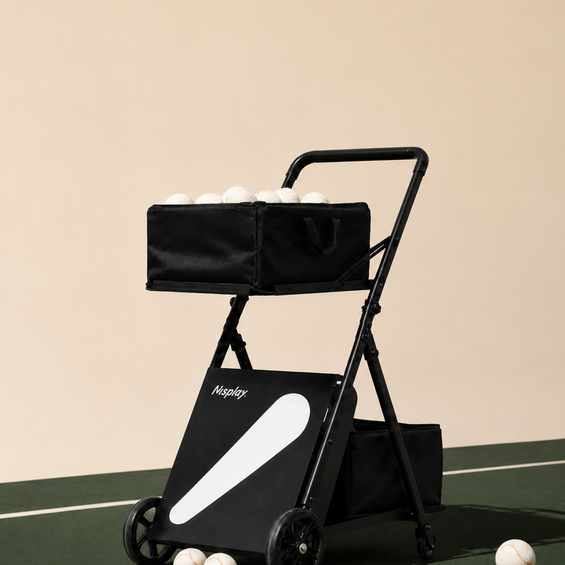 Nisplay Foldable Tennis Ball Cart