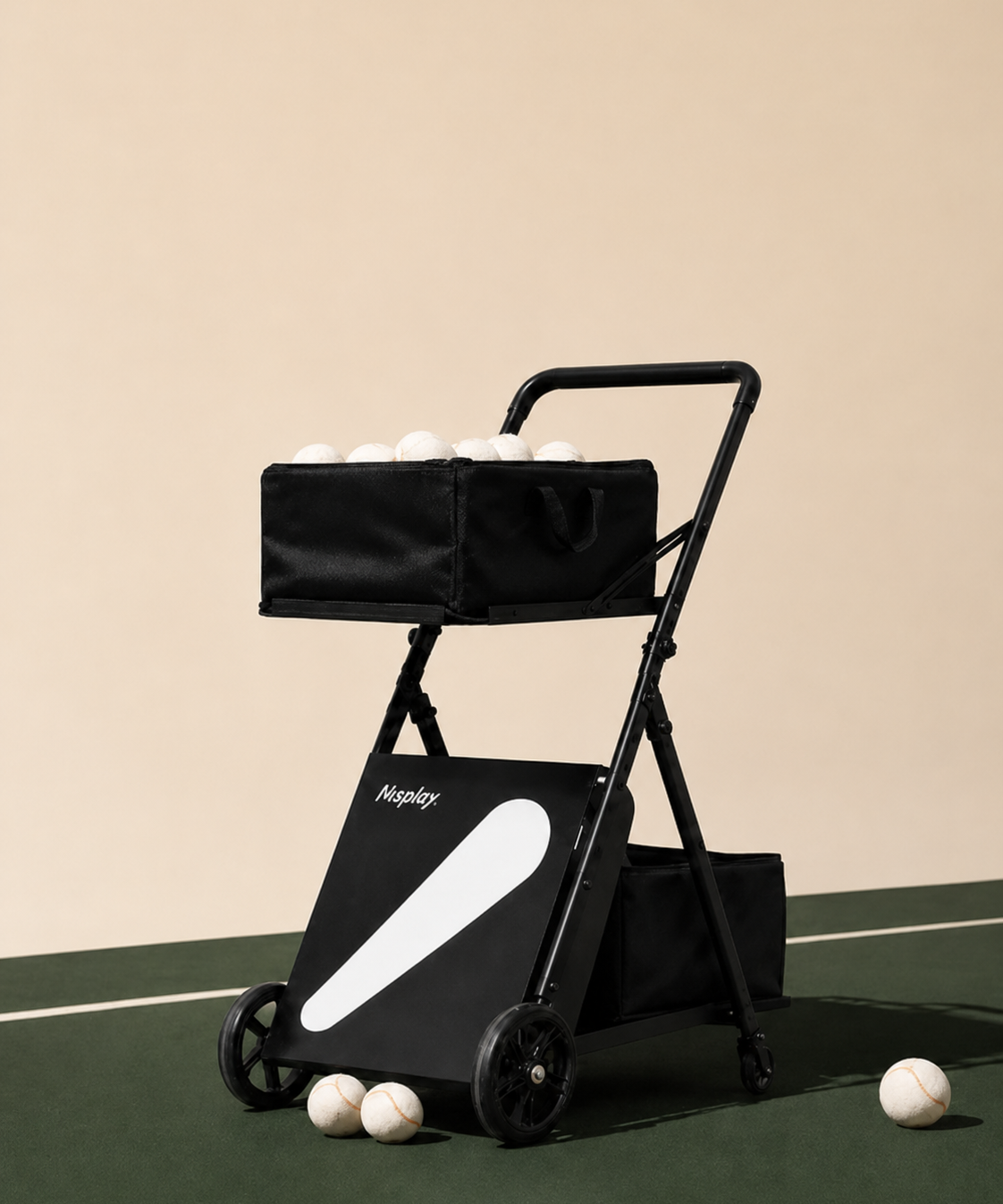 Nisplay Foldable Tennis Ball Cart