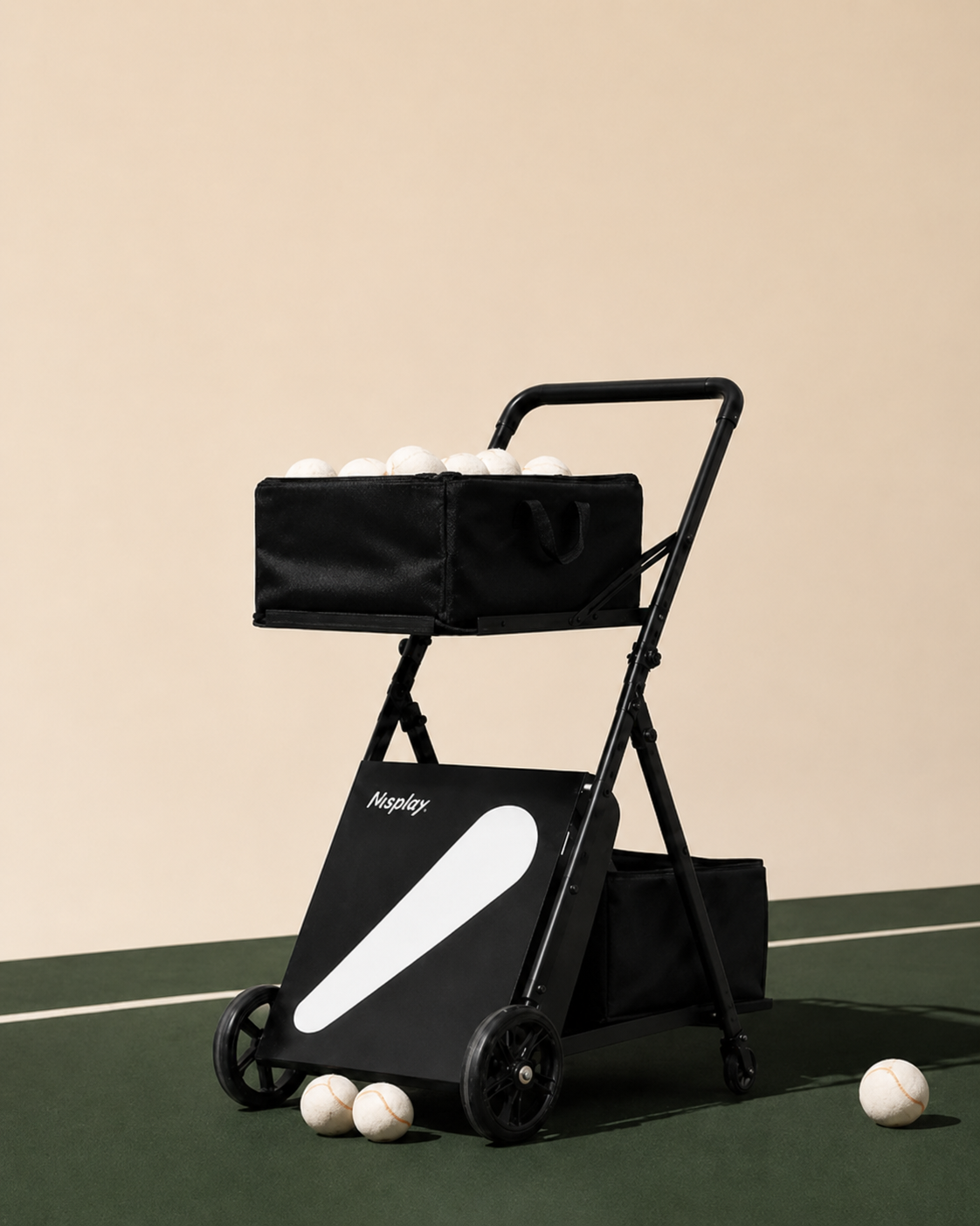Nisplay Foldable Tennis Ball Cart
