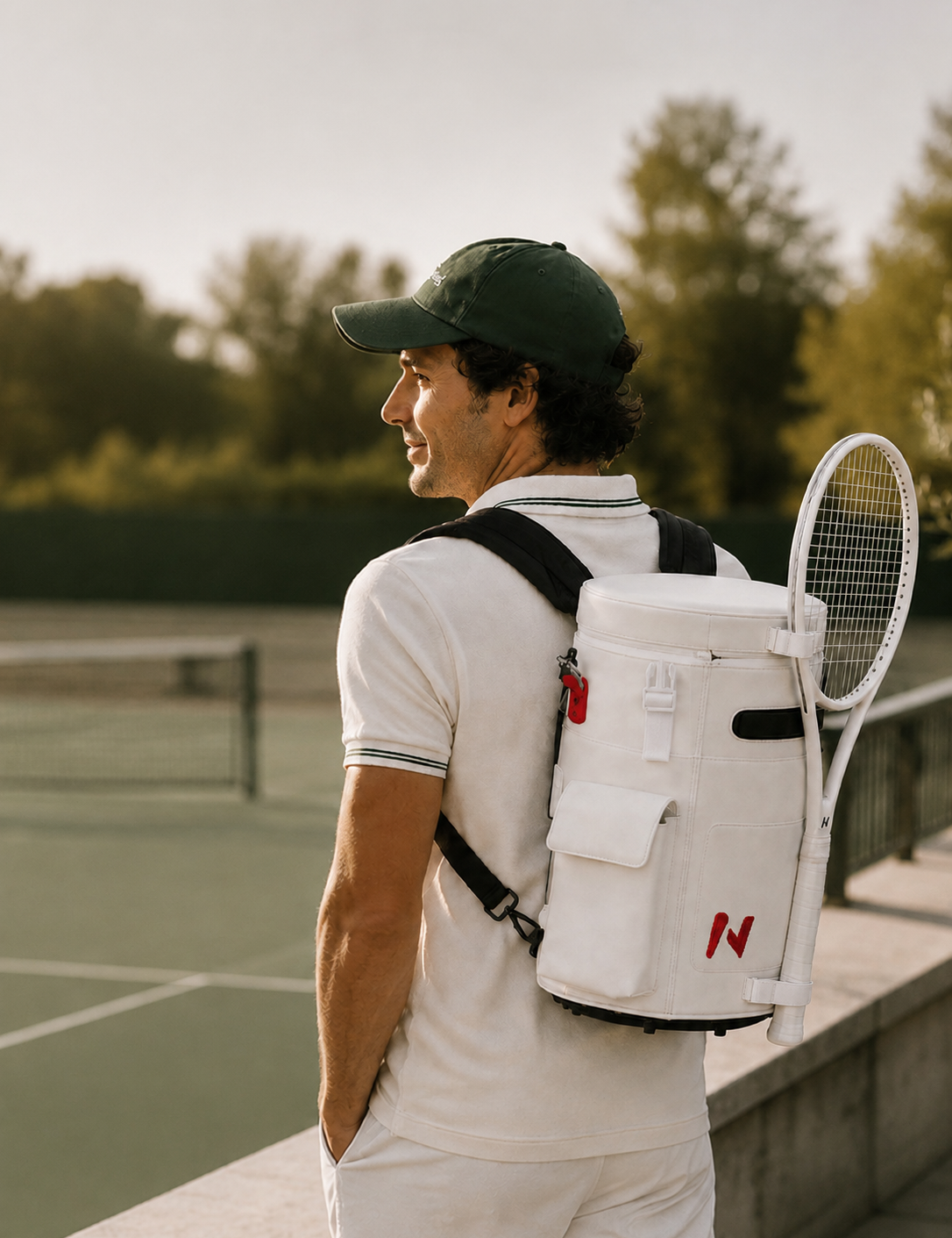 Nisplay L1 tennis ball machine for grass-court practice