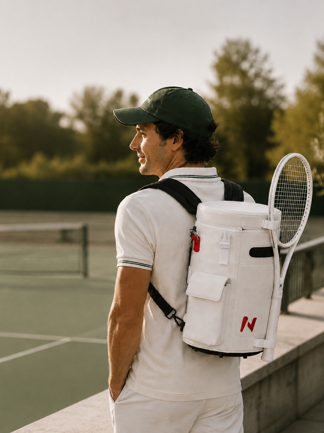 Nisplay L1 tennis ball machine for grass-court practice