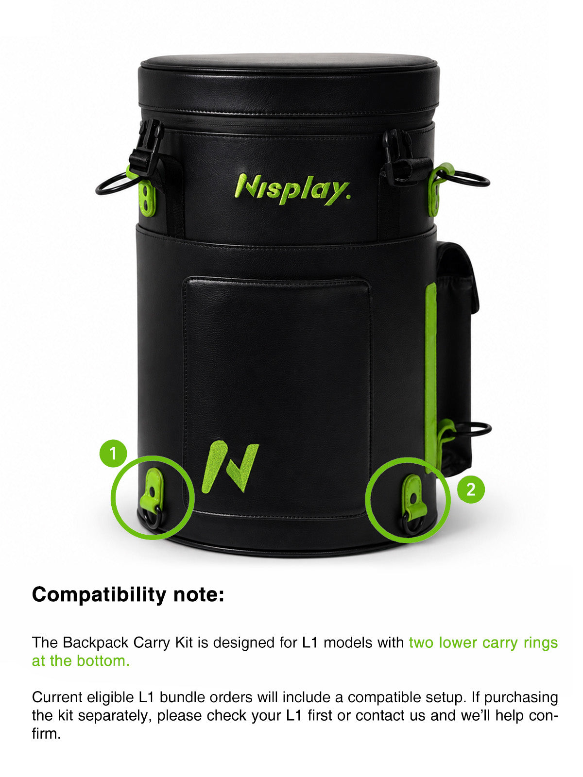 Nisplay Backpack Carry Kit