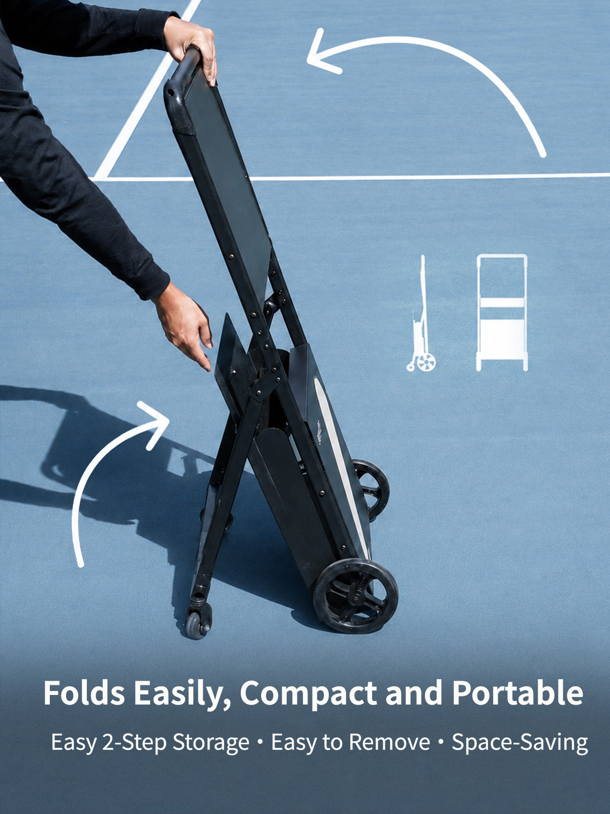 Nisplay Foldable Tennis Ball Cart