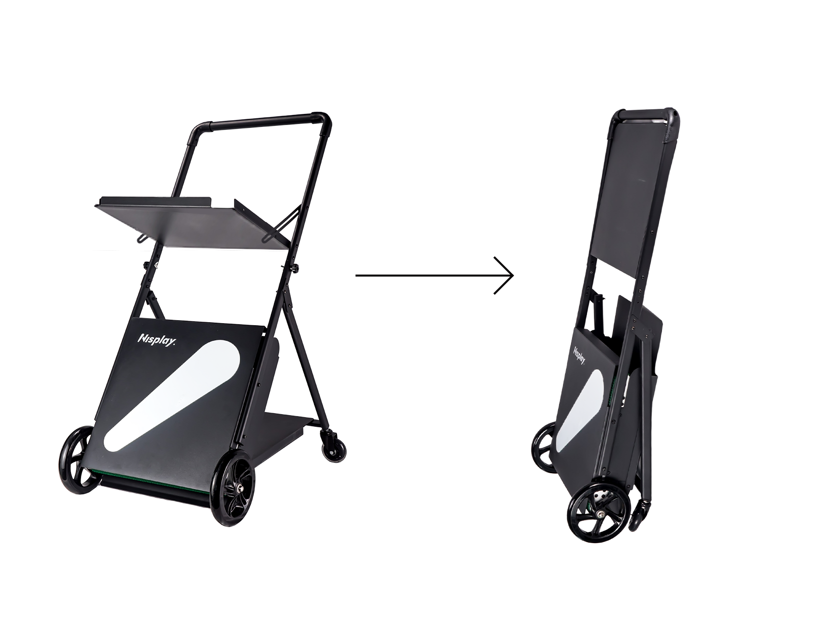 Fold down the support panels