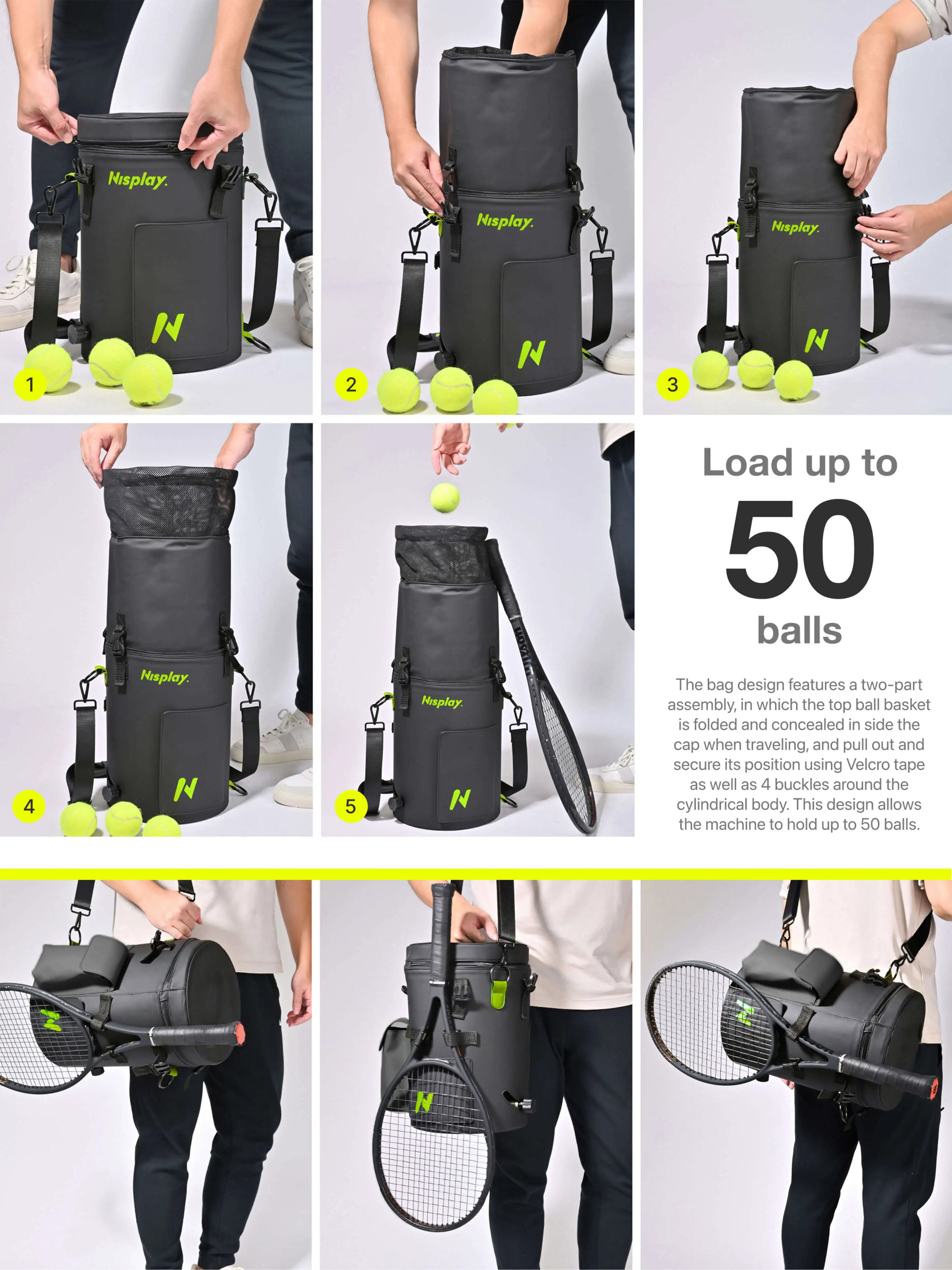 NISPLAY L1 Tennis Ball Machine  ( Previous Version)