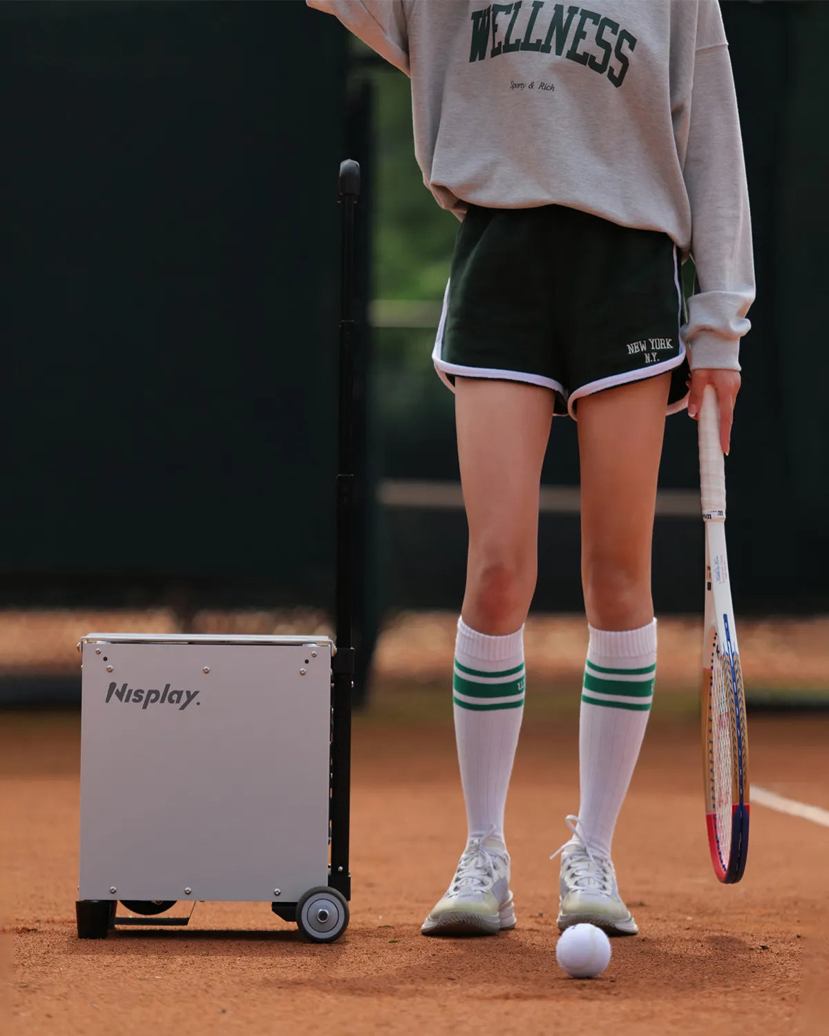 nisplay n2 portable tennis ball machine 